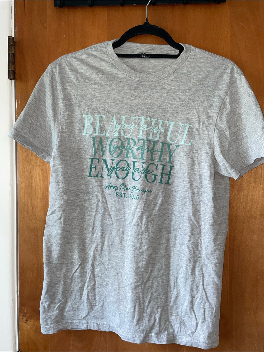 District Gray Short Sleeve Tee with Teal Graphic